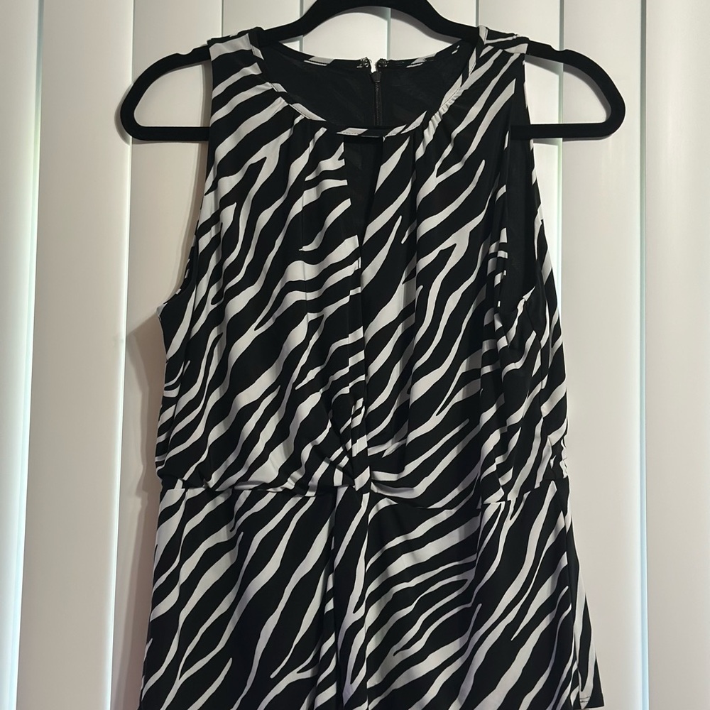 Zebra Print Sleeveless Top